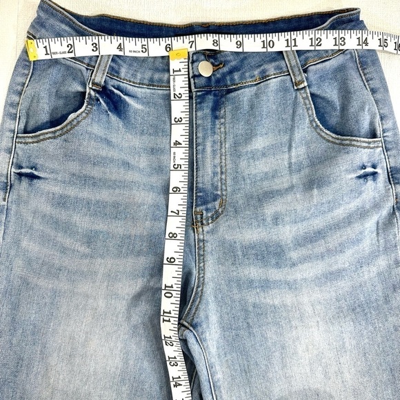 Juny wide leg high waist retro jeans size M - Picture 6 of 11